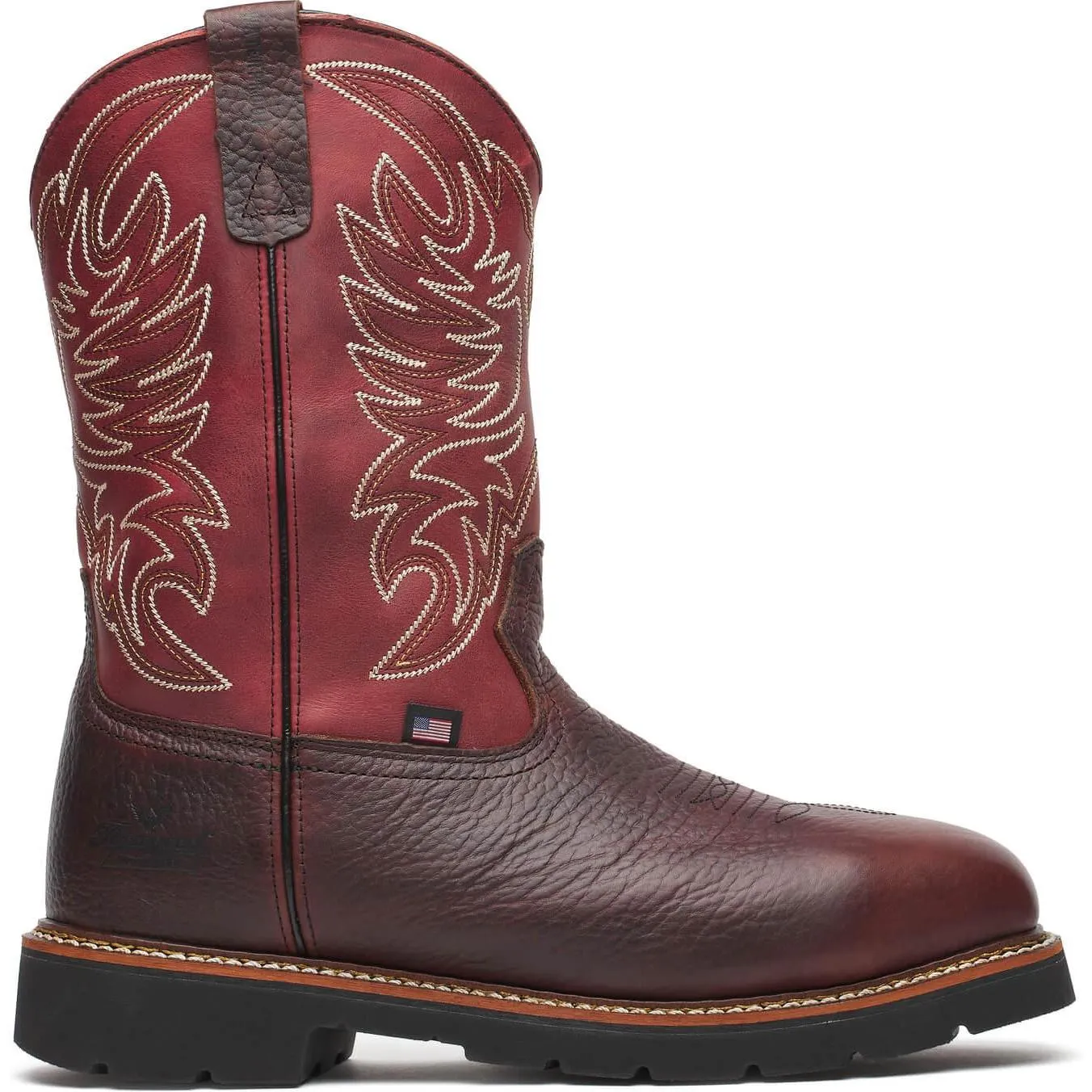 Thorogood Men's Crimson 11" Safety Toe Waterproof Western Work Boot - Chili - 804-4322