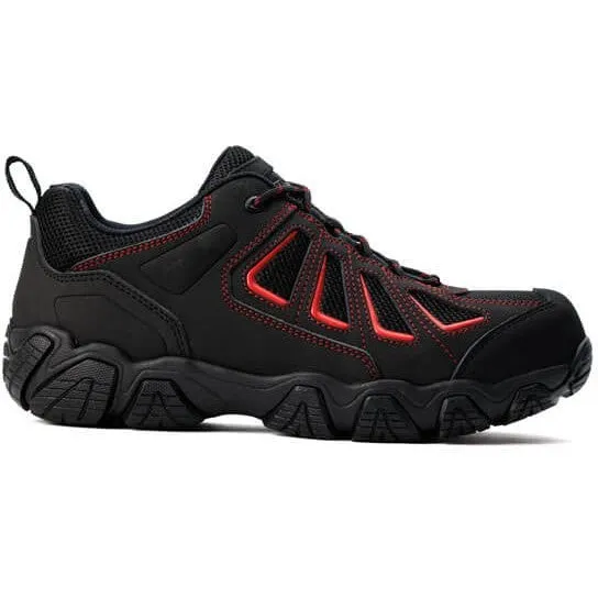 Thorogood Men's Crosstrex Series Oxford Composite Toe Hiker Work Shoe -Black/Red- 804-6001