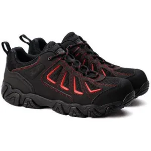 Thorogood Men's Crosstrex Series Oxford Composite Toe Hiker Work Shoe -Black/Red- 804-6001