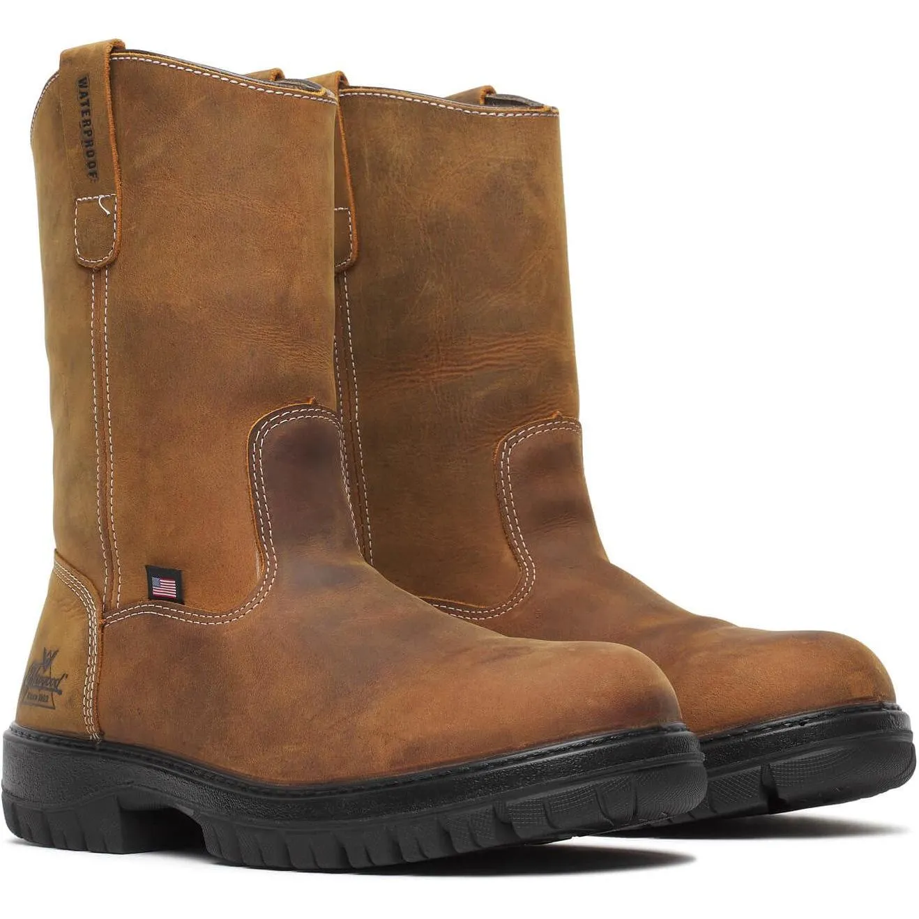 Thorogood Men's Genesis Series 11" Waterproof Wellington Work Boot - Chestnut - 814-4323