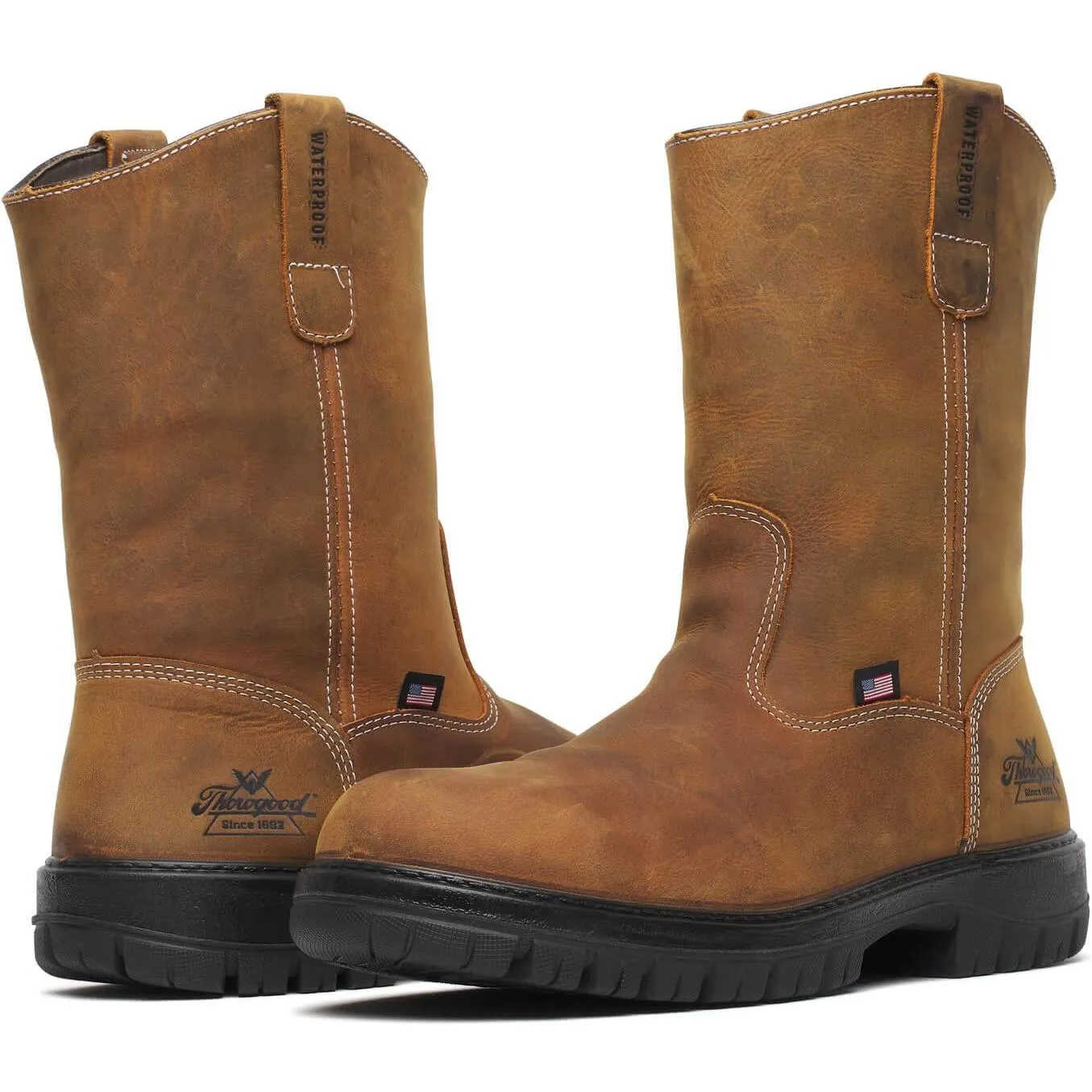 Thorogood Men's Genesis Series 11" Waterproof Wellington Work Boot - Chestnut - 814-4323