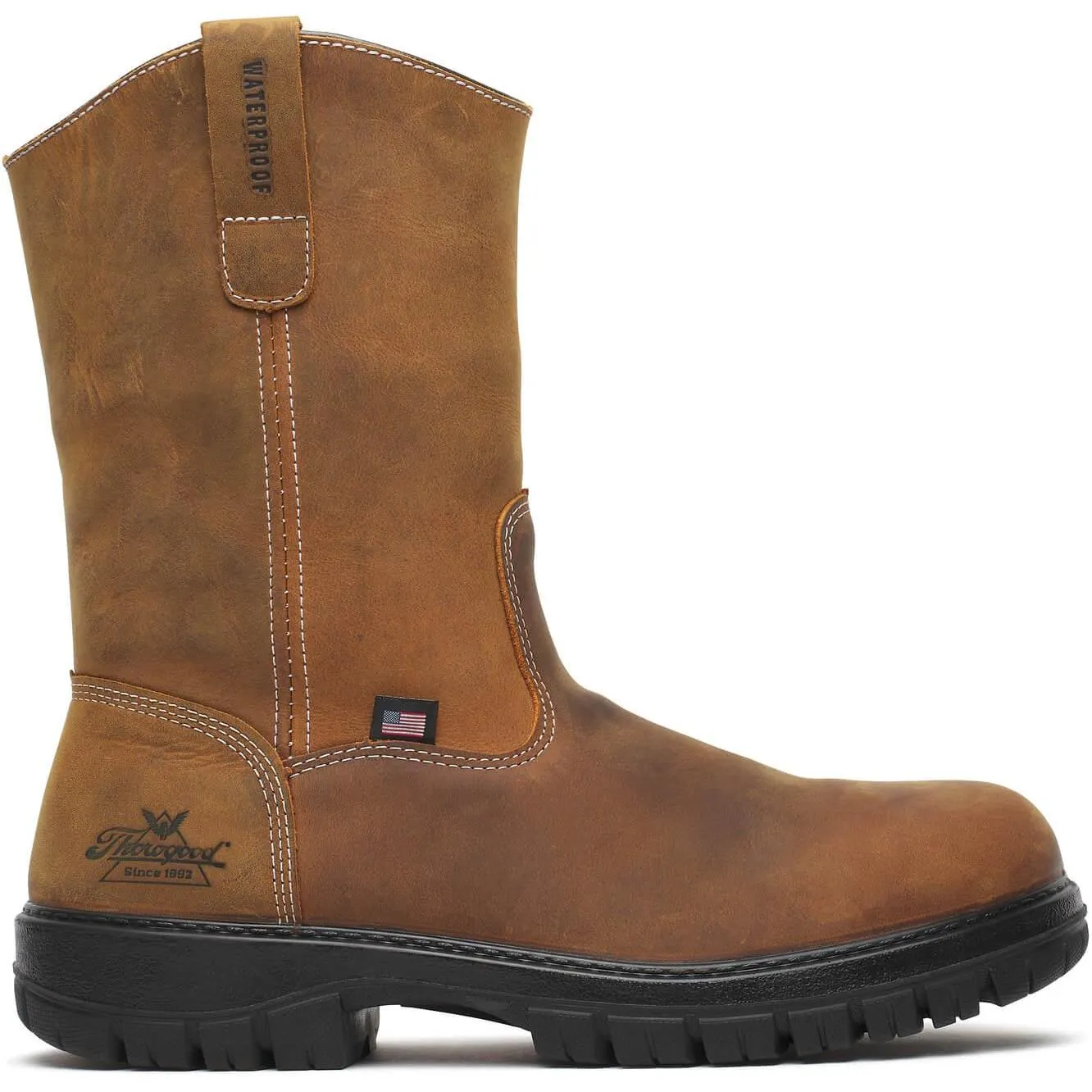 Thorogood Men's Genesis Series 11" Waterproof Wellington Work Boot - Chestnut - 814-4323