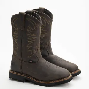 Thorogood Men's Western 11" Square Toe Waterproof Slip Resistant Work Boot -Horse- 814-4337