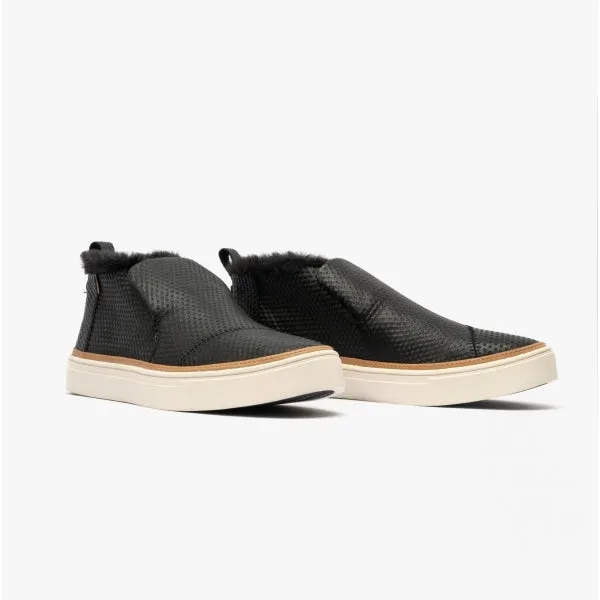 TOMS PAXTON Womens Leather Slip On Black