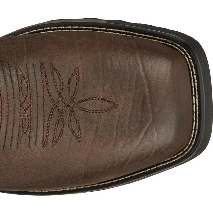 Tony Lama Men's Anchor 11' Square Toe Waterproof Western Work Boot- Brown- TW3416