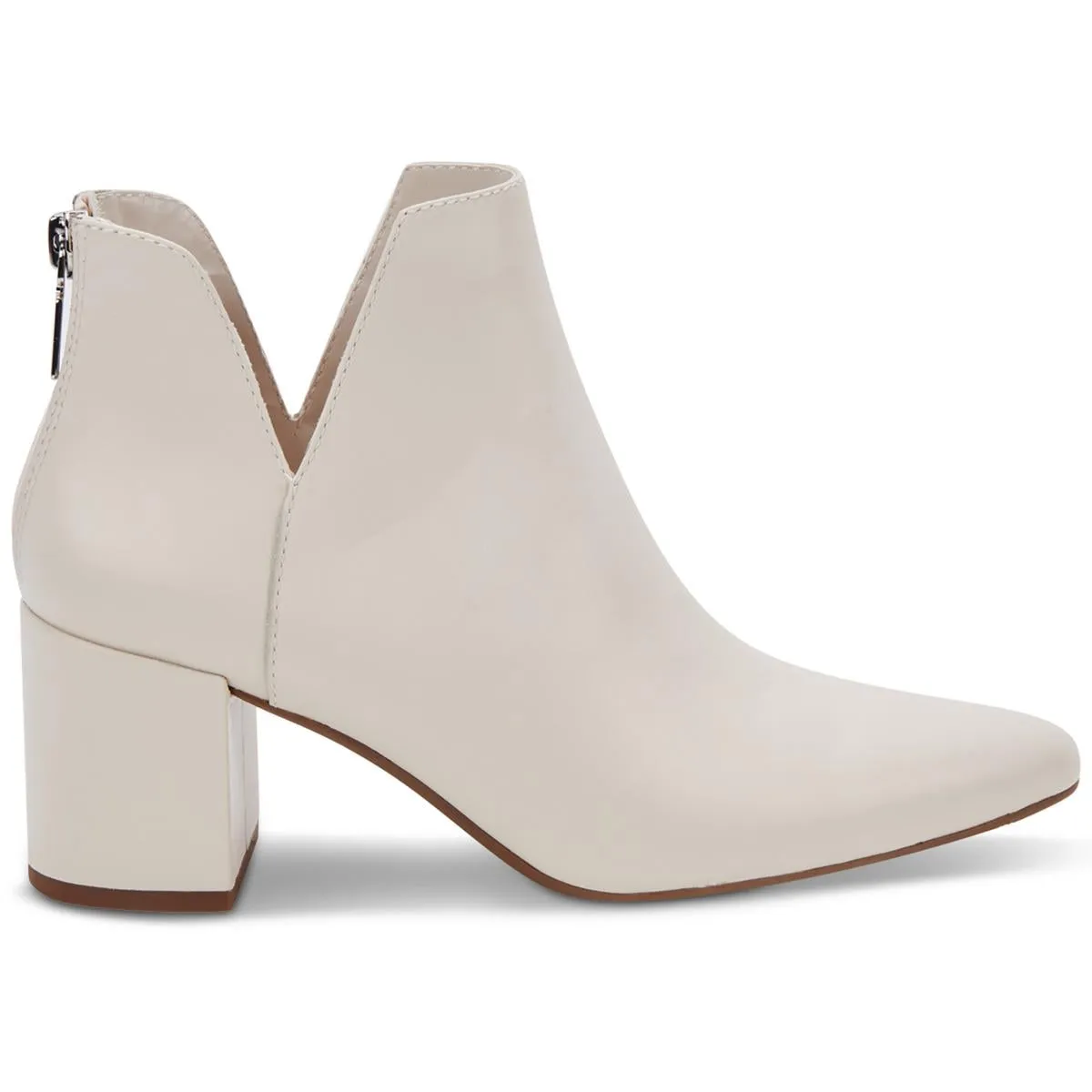 Trey  Womens Leather Notched Booties