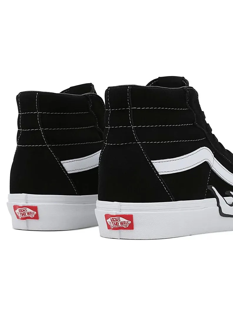 Vans - Sk8 Hi Flame Suede Black/White - Shoes