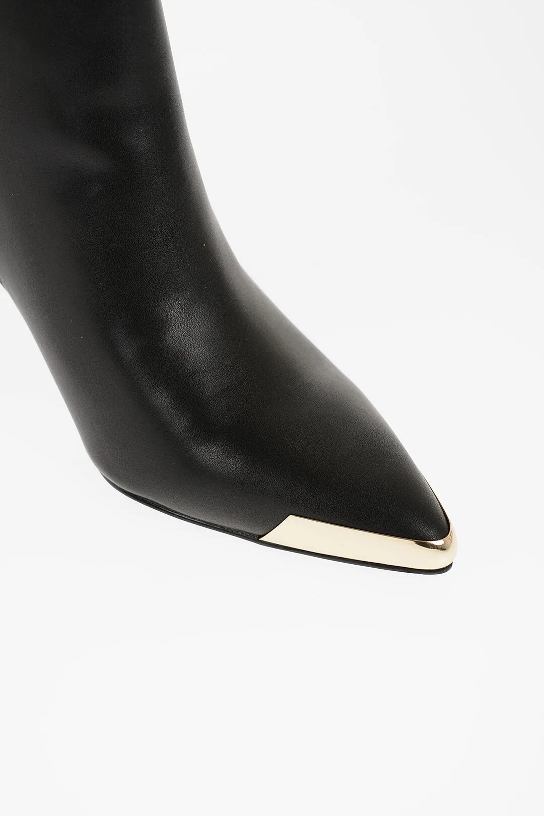 Versace JEANS COUTURE Faux Leather SCARLETT Booties with Side Zip an