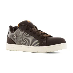 Volcom Men's Stone Op Art Composite Toe Skate Inspired Work Shoe - Brown - VM30507