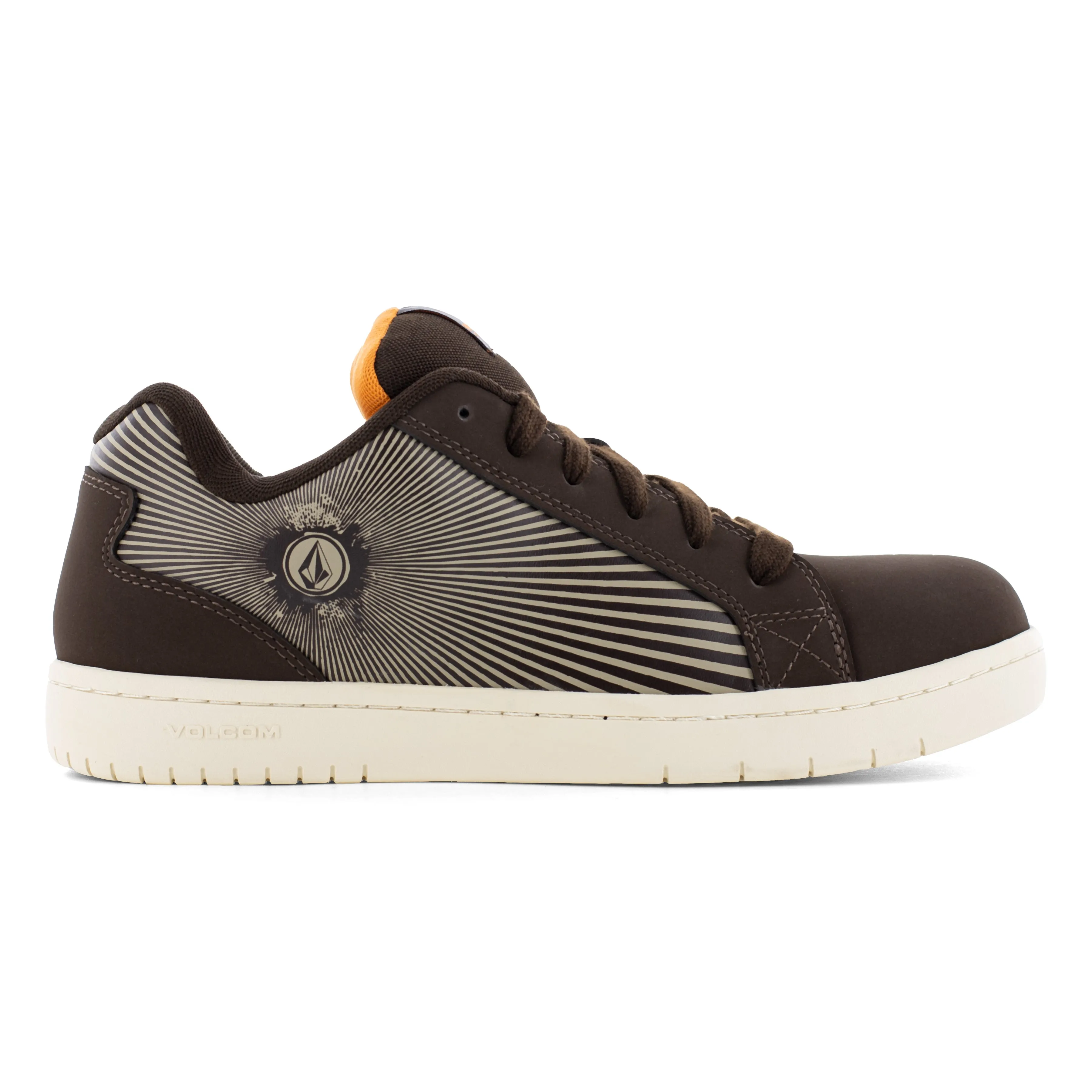 Volcom Men's Stone Op Art Composite Toe Skate Inspired Work Shoe - Brown - VM30507
