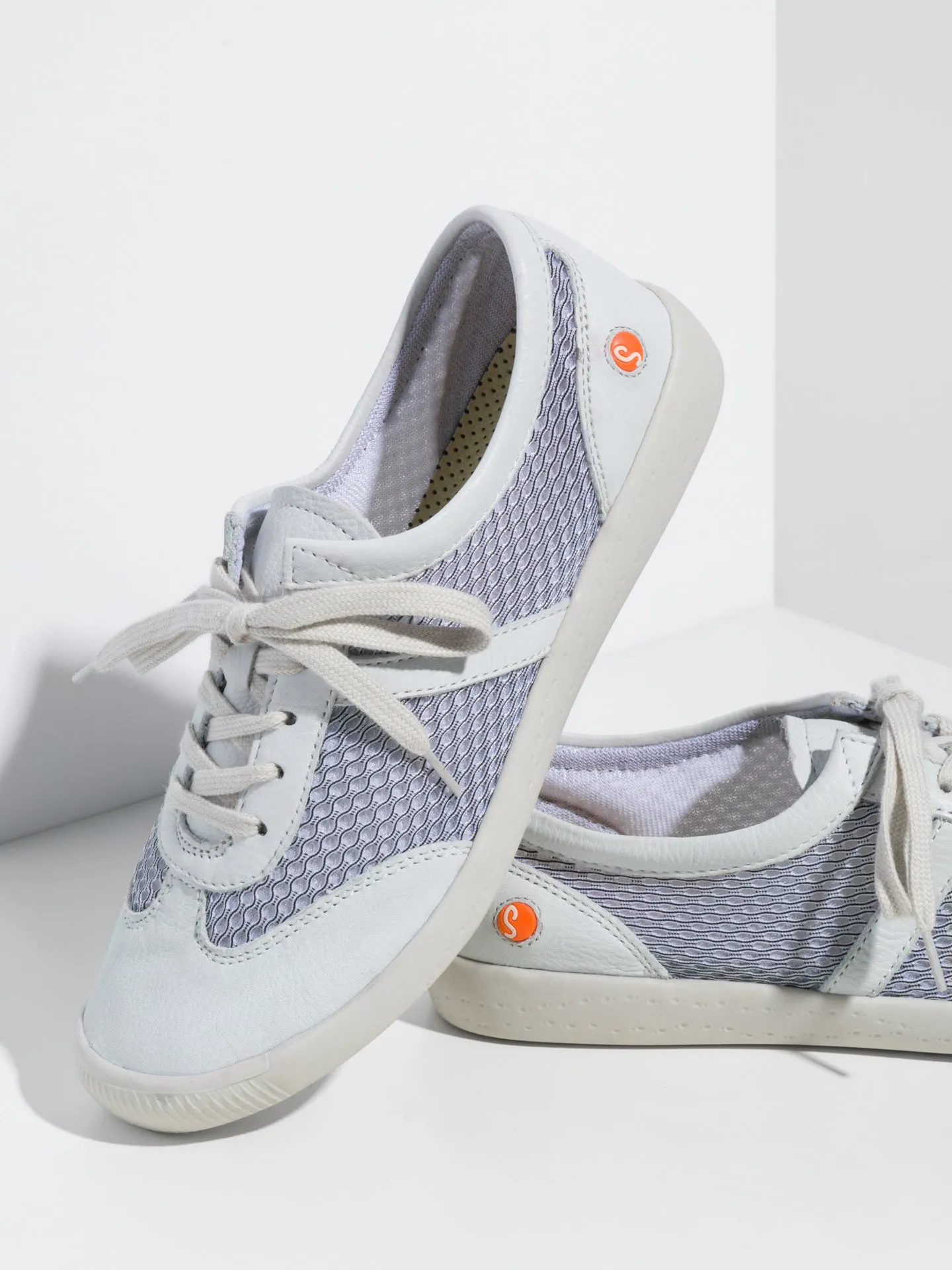 White Lace-up Trainers