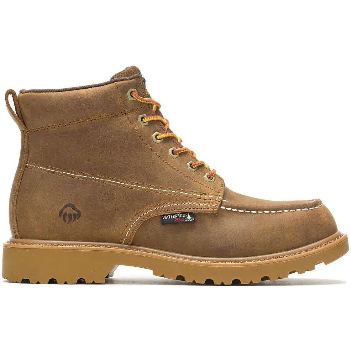Wolverine Men's Floorhand 6" Moc Toe Waterproof Work Boot- Tan- W080139