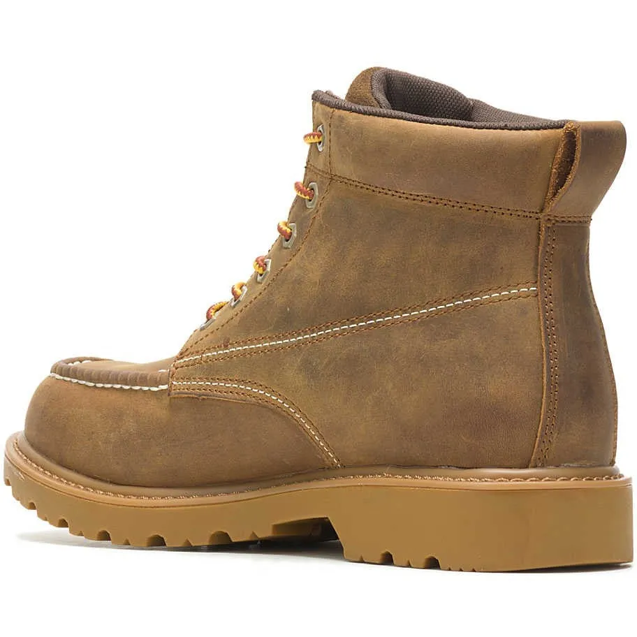 Wolverine Men's Floorhand 6" Moc Toe Waterproof Work Boot- Tan- W080139