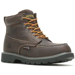 Wolverine Men's Floorhand 6" Soft Toe Waterproof Work Boot -Coffee- W230025