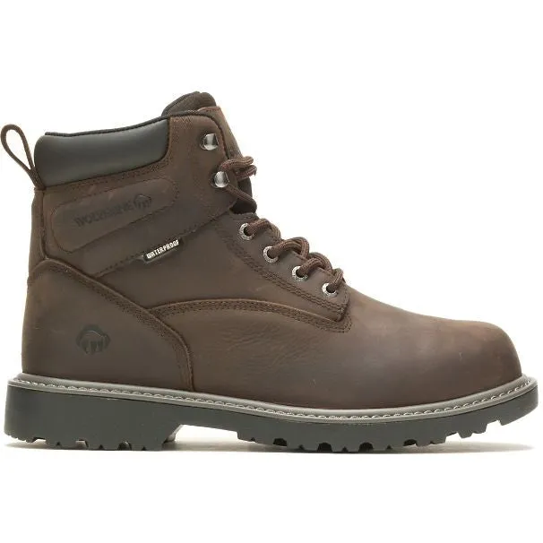 Wolverine Men's Floorhand 6" Steel Toe Waterproof Work Boot -Brown- W231024