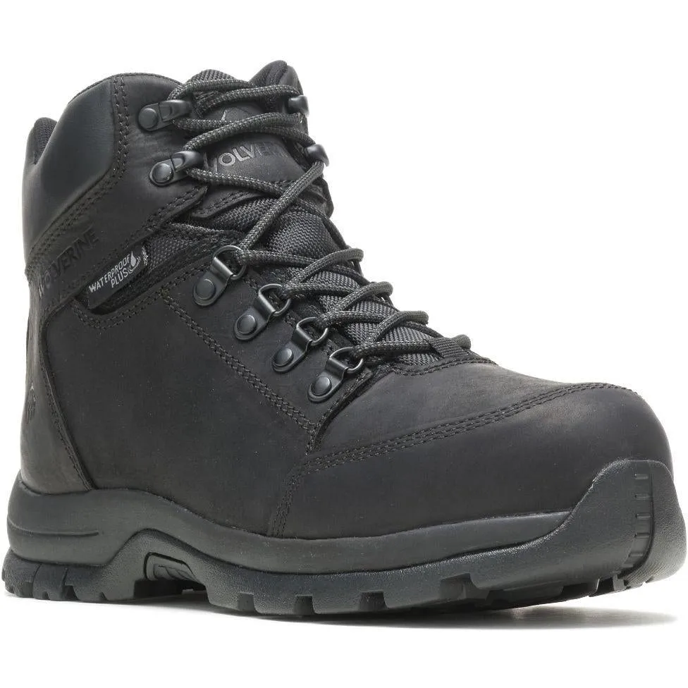 Wolverine Men's Grayson Mid Steel Toe Waterproof Work Boot - Black - W211042