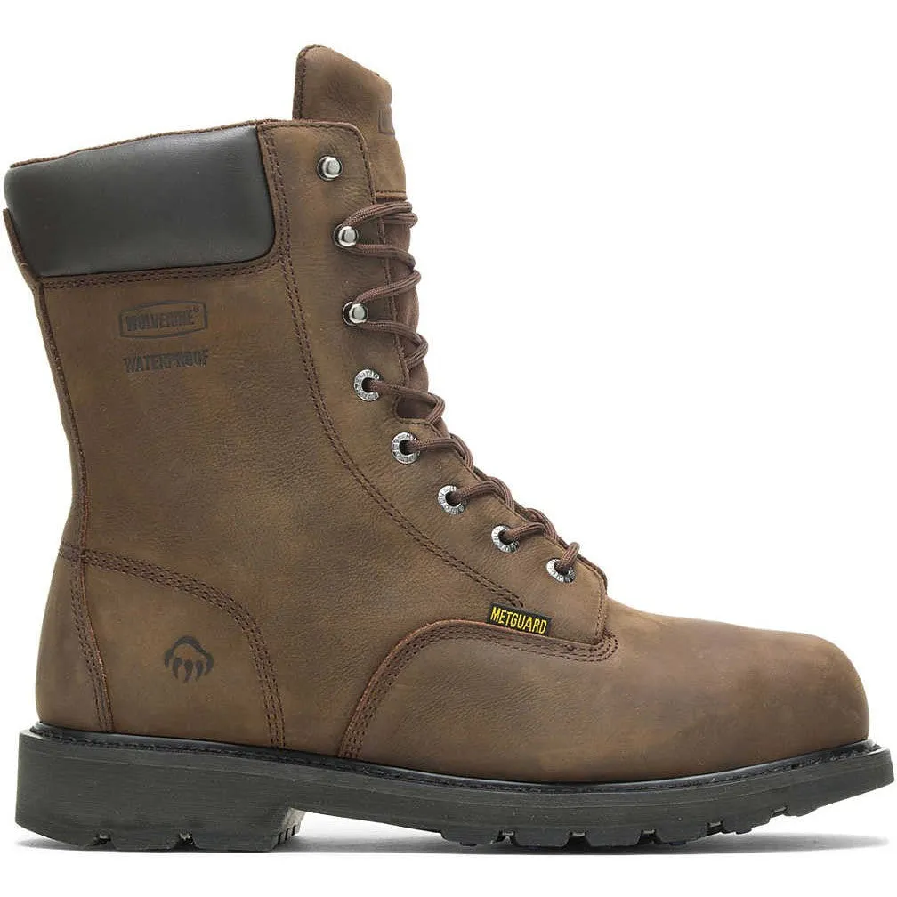 Wolverine Men's McKay 8" Steel Toe Waterproof MG Work Boot -Brown- W05680