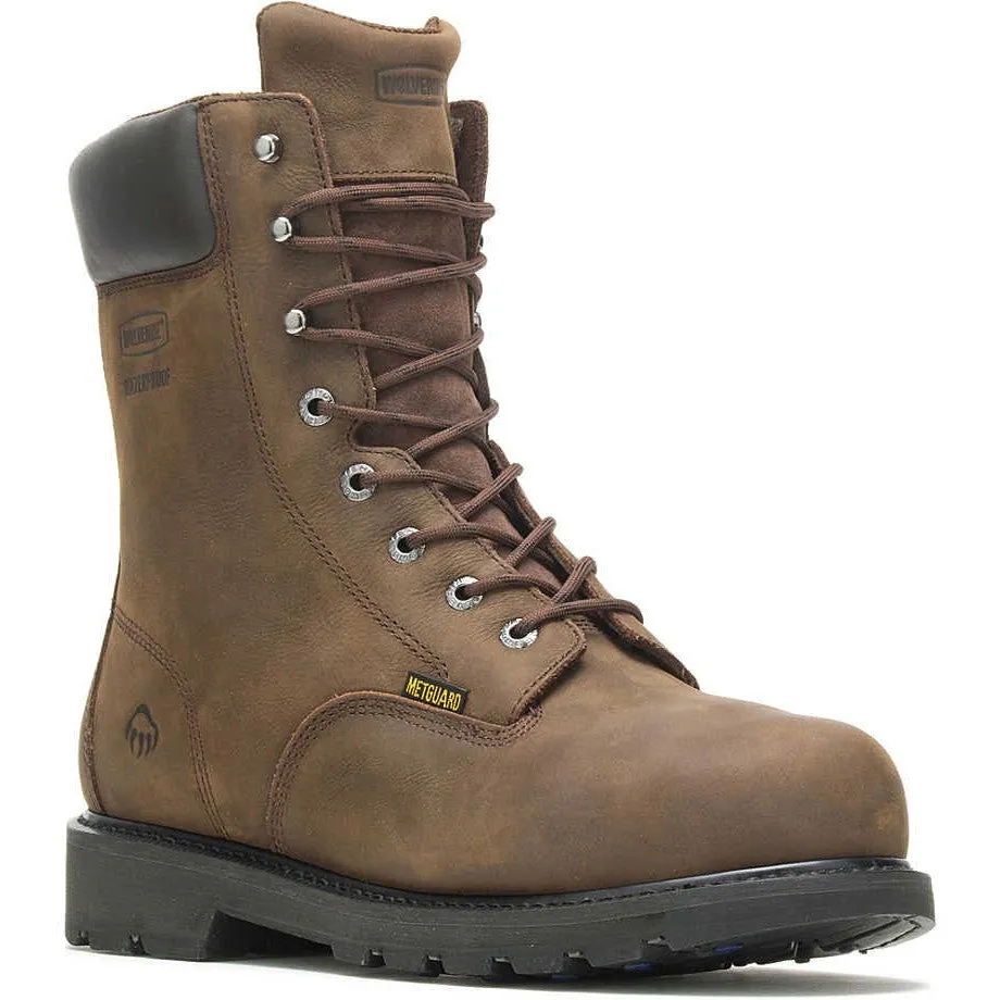Wolverine Men's McKay 8" Steel Toe Waterproof MG Work Boot -Brown- W05680