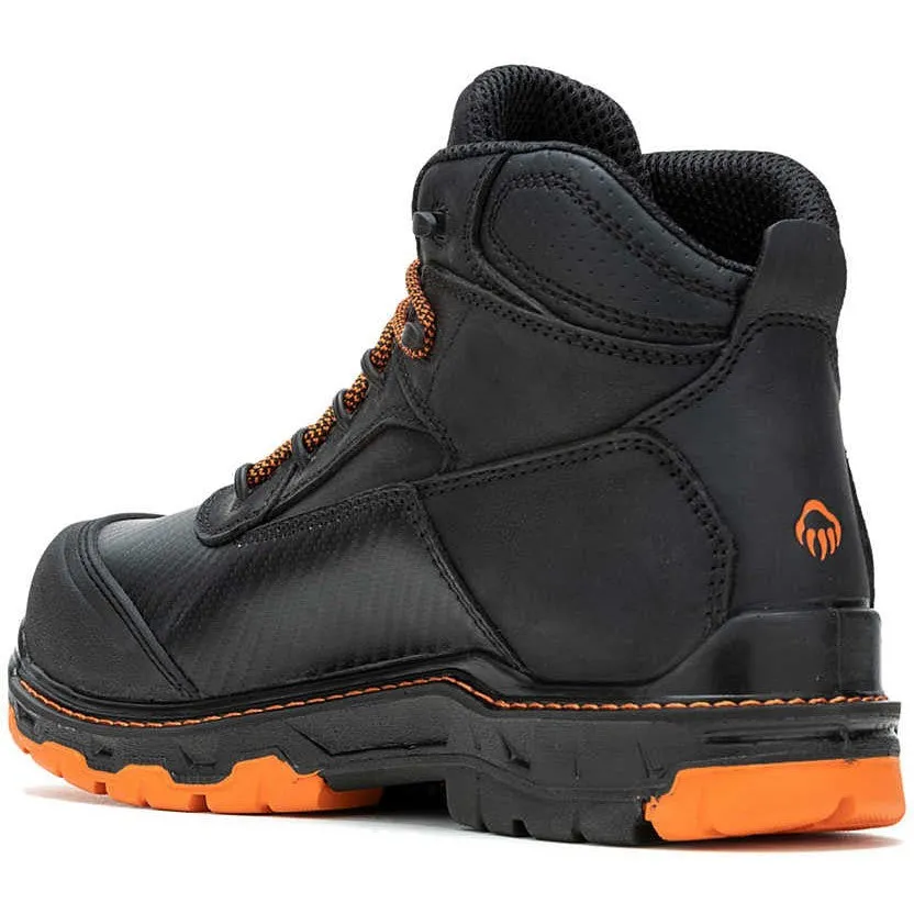 Wolverine Men's Overpass 6" Safety Toe Waterproof Composite Toe Work Boot -Black- W241180