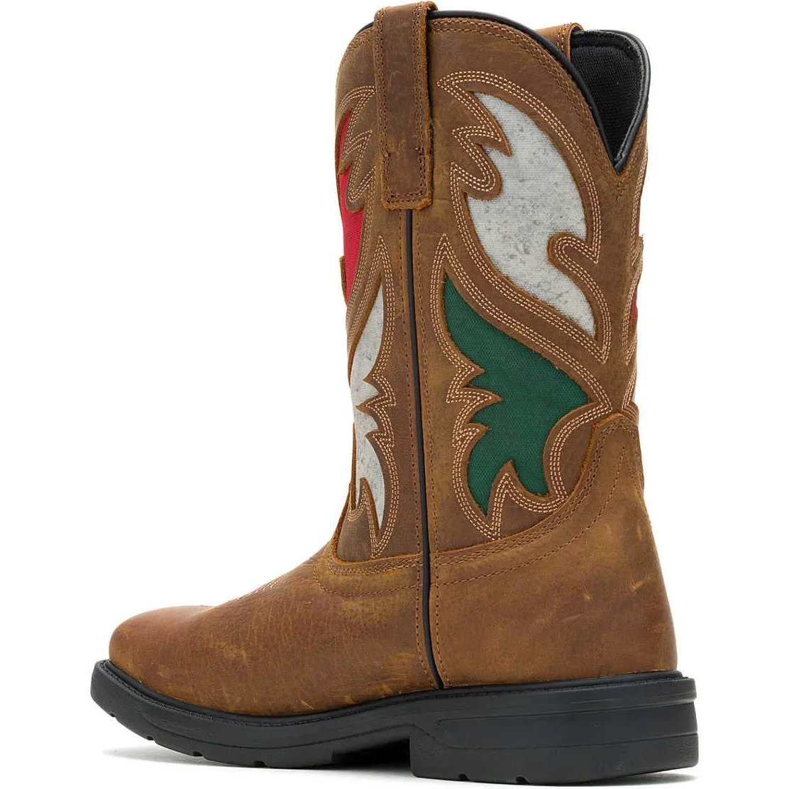 Wolverine Men's Rancher Flag Steel Toe Waterproof Western Work Boot -Brown- W241183