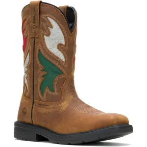 Wolverine Men's Rancher Flag Steel Toe Waterproof Western Work Boot -Brown- W241183