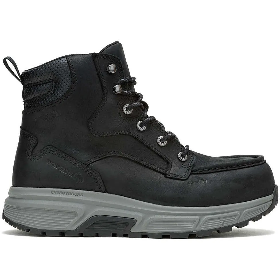 Wolverine Men's Ride 6" Composite Toe Waterproof Wedge Work Boot -Black- W241152