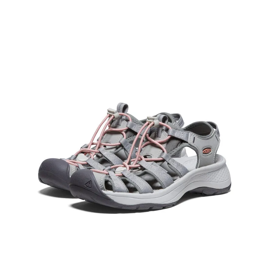 Women's Astoria West Sandal  |  Grey/Coral KEEN