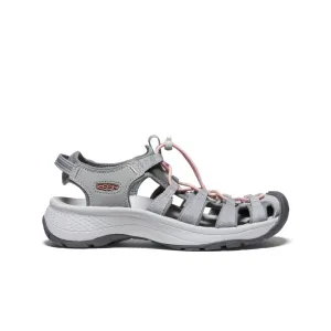 Women's Astoria West Sandal  |  Grey/Coral KEEN