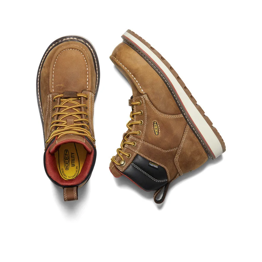Women's Cincinnati 6" Waterproof Boot (Carbon Toe)  |  Belgian/Sandshell KEEN