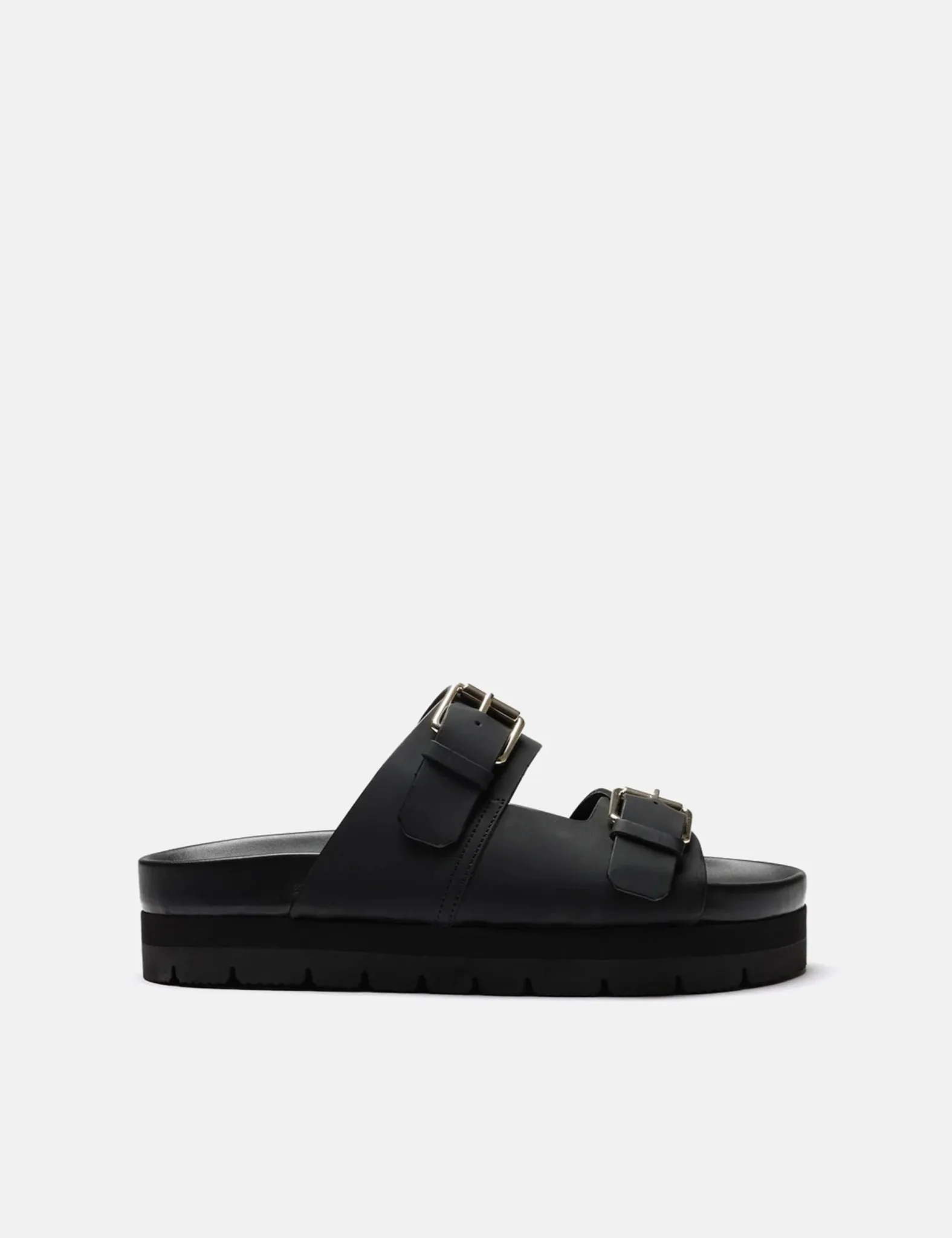 Womens Grenson Flora Slides (Rubberised) - Black