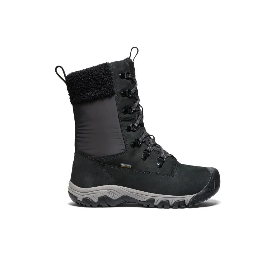 Women's Greta Tall Waterproof Boot  |  Black/Black KEEN