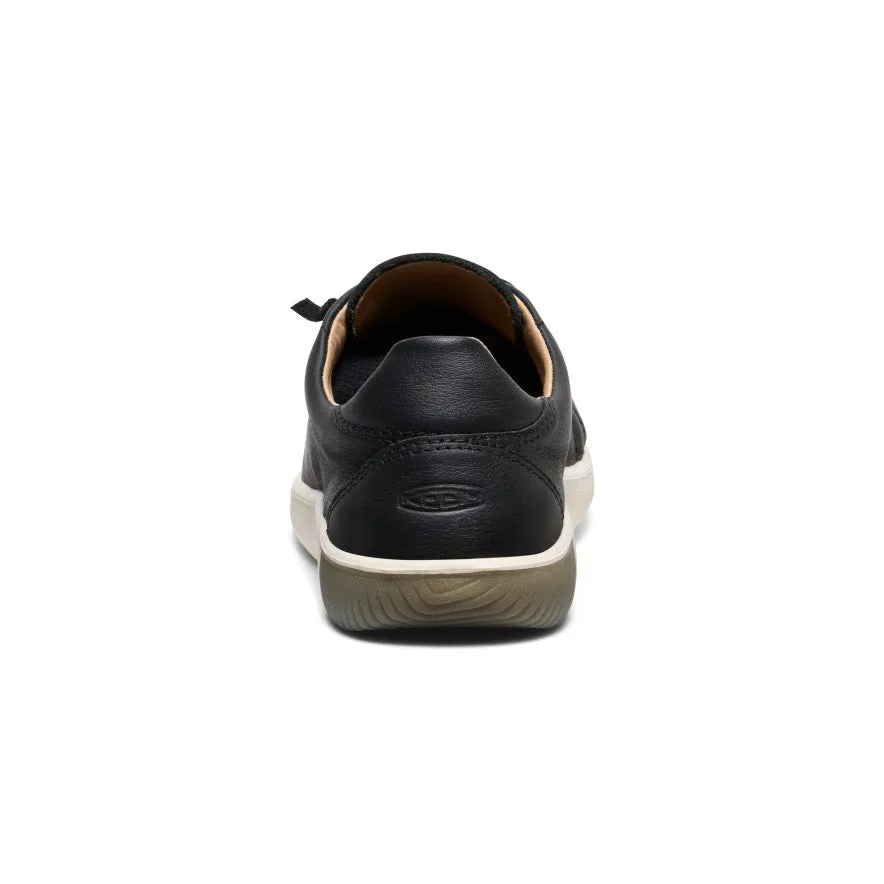 Women's KNX Leather Sneaker  |  Black/Star White KEEN