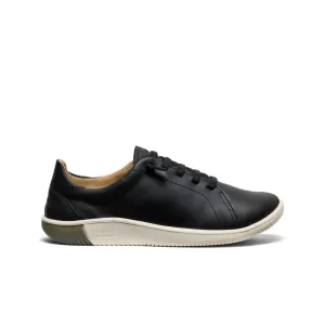 Women's KNX Leather Sneaker  |  Black/Star White KEEN