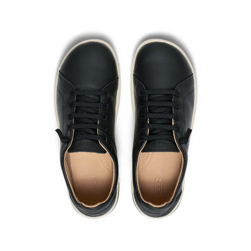 Women's KNX Leather Sneaker  |  Black/Star White KEEN