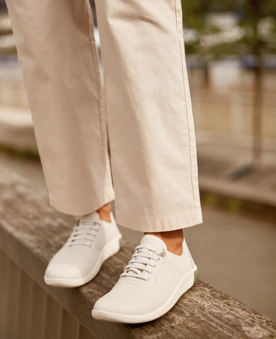Women's KNX Leather Sneaker  |  Star White/Star White KEEN