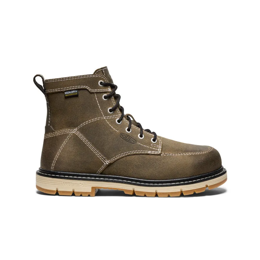 Women's San Jose 6" Waterproof 90 Heel Boot (Aluminum Toe)  |  Steel Grey/Gum KEEN
