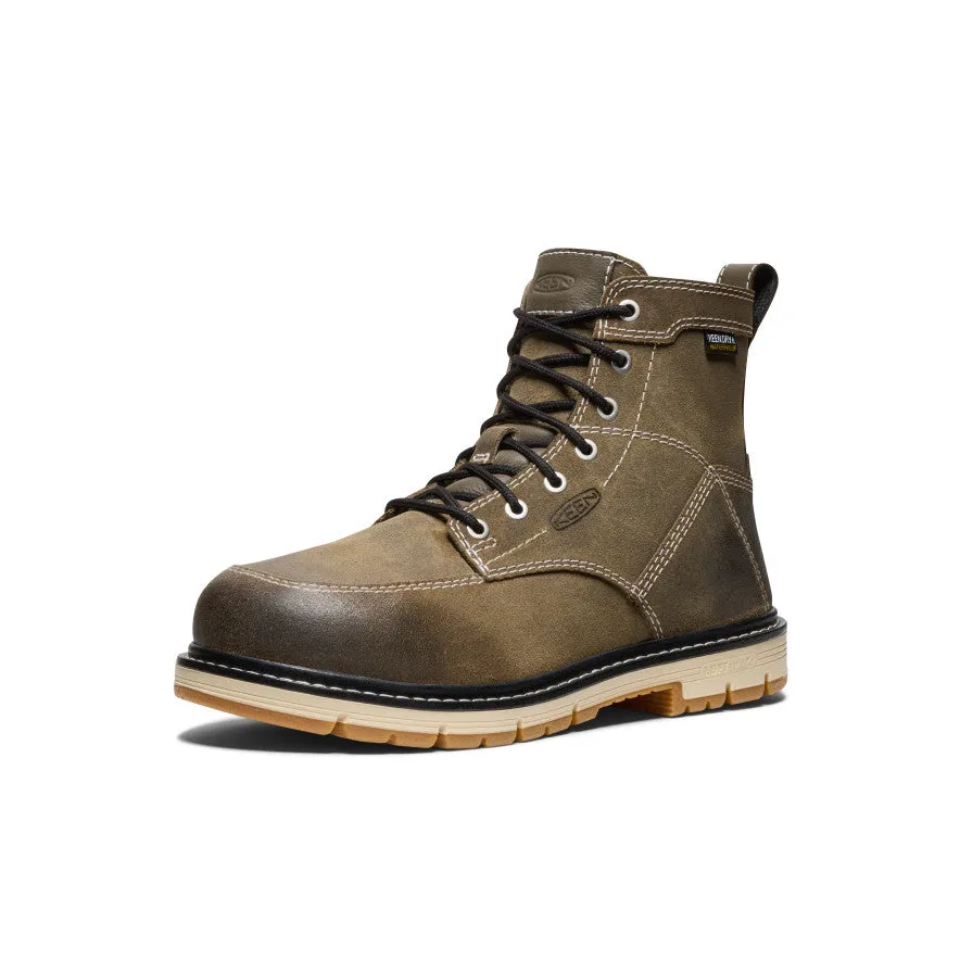 Women's San Jose 6" Waterproof 90 Heel Boot (Aluminum Toe)  |  Steel Grey/Gum KEEN