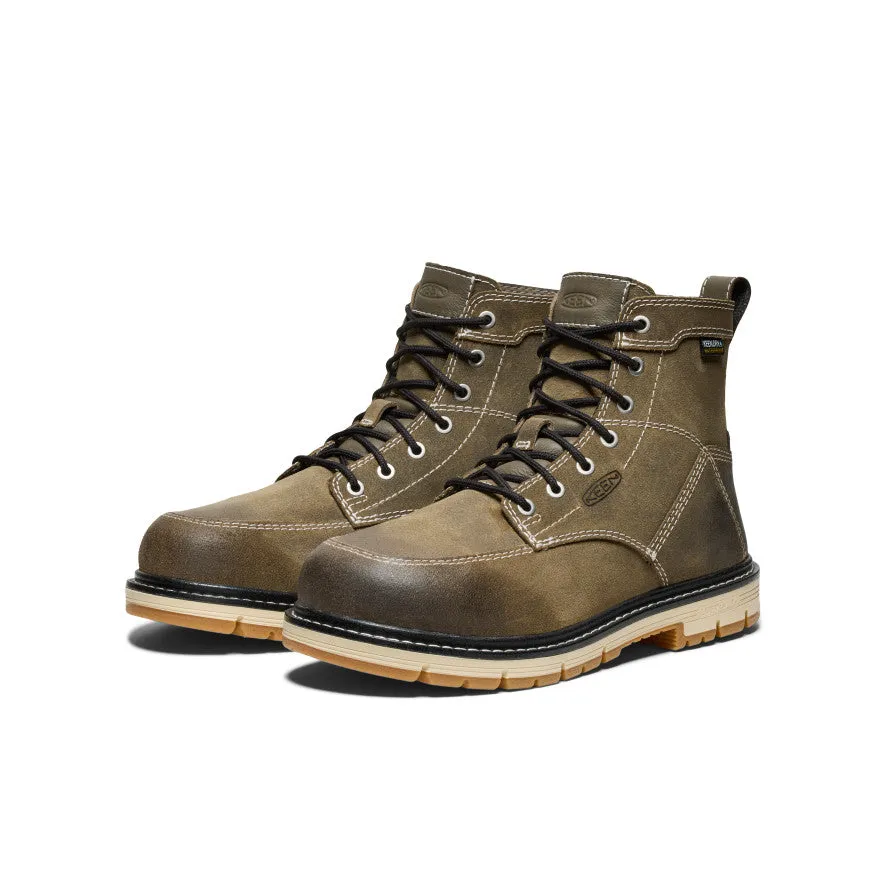 Women's San Jose 6" Waterproof 90 Heel Boot (Aluminum Toe)  |  Steel Grey/Gum KEEN