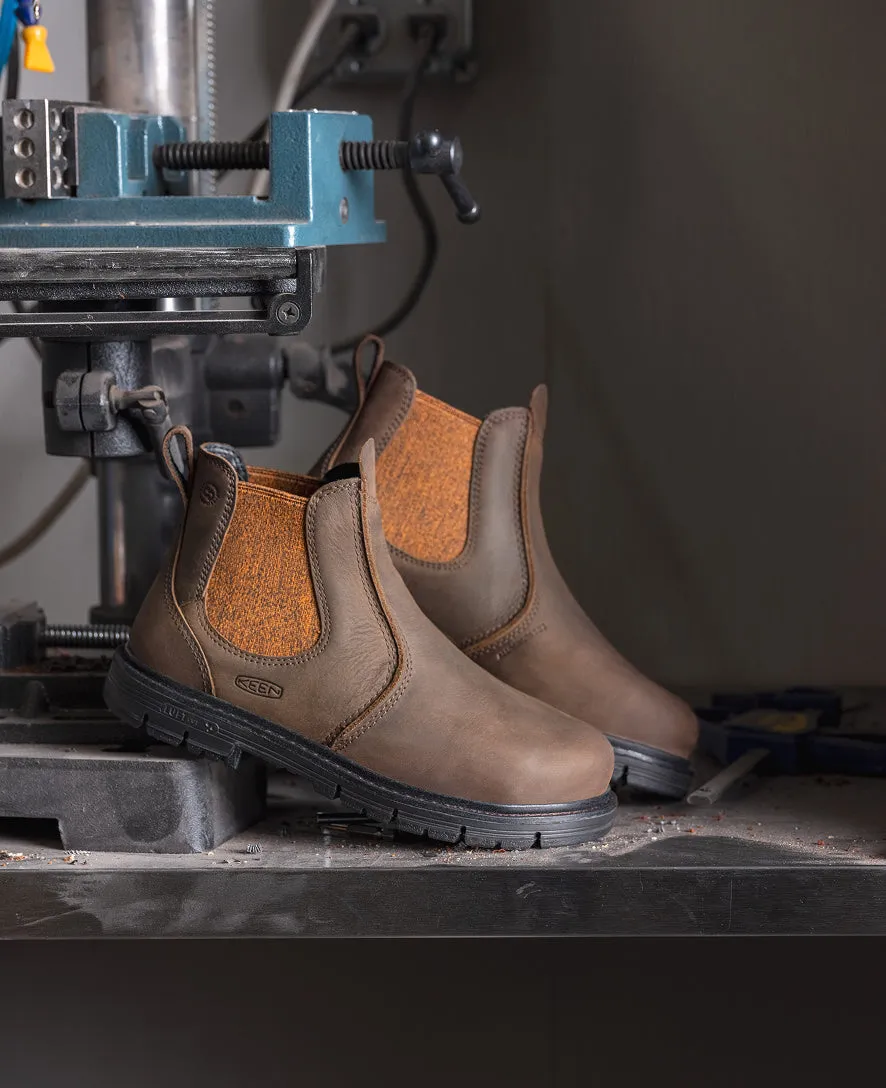 Women's San Jose Chelsea 90 Heel Boot (Aluminum Toe)  |  Cascade Brown/Black KEEN
