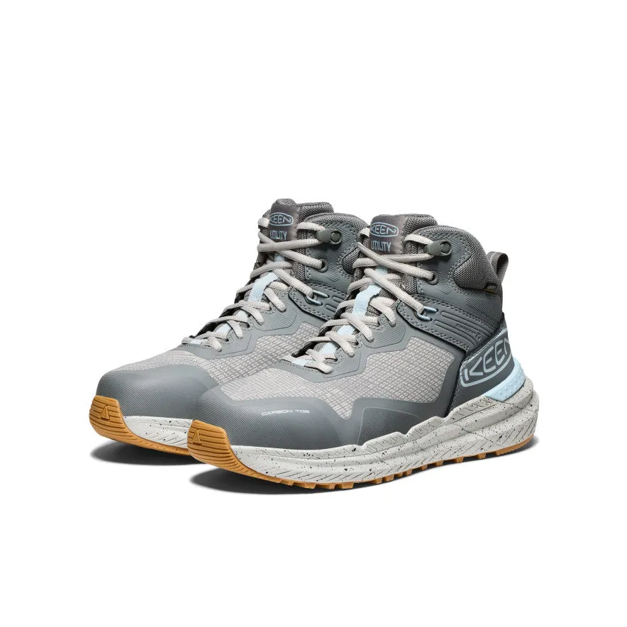 Women's Synchro Waterproof Work Boot (Carbon Toe)  |  Steel Grey/Gum KEEN
