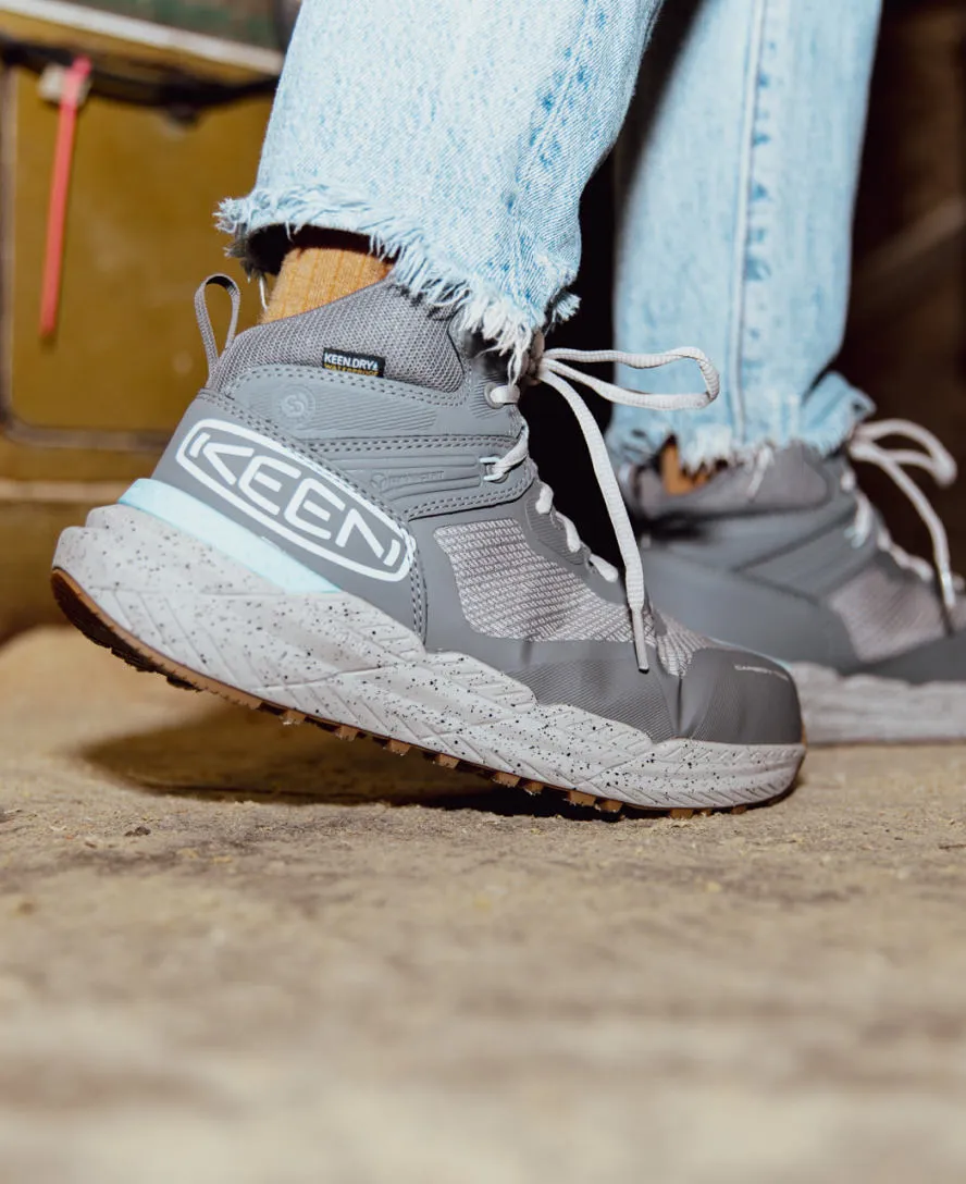 Women's Synchro Waterproof Work Boot (Carbon Toe)  |  Steel Grey/Gum KEEN