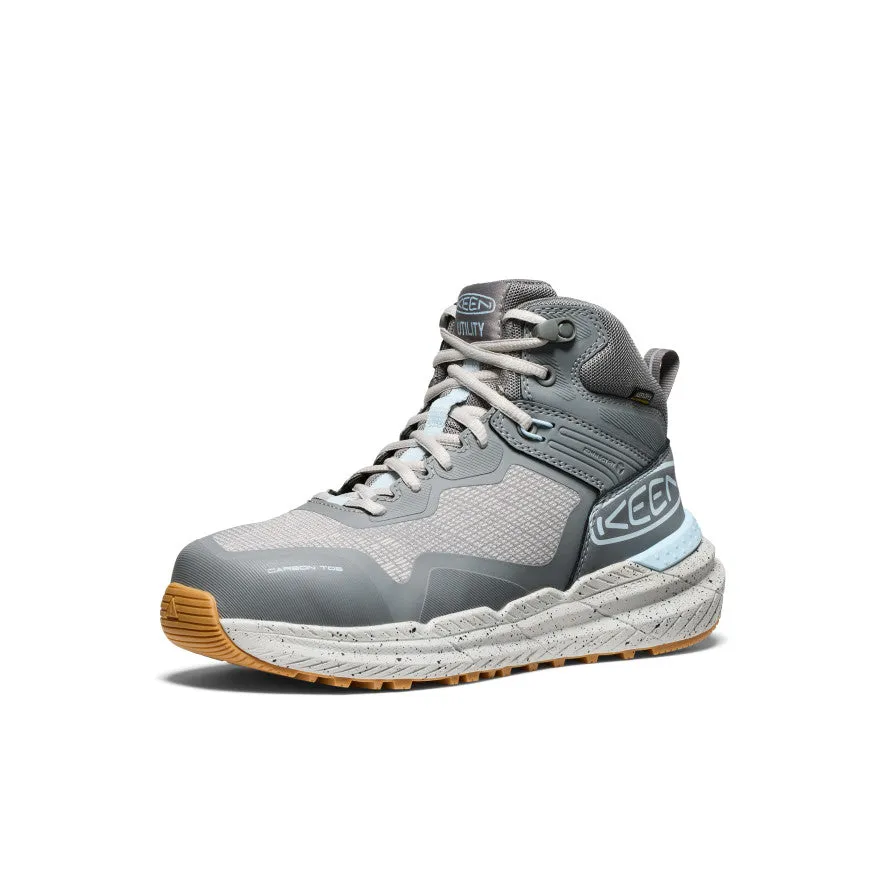 Women's Synchro Waterproof Work Boot (Carbon Toe)  |  Steel Grey/Gum KEEN