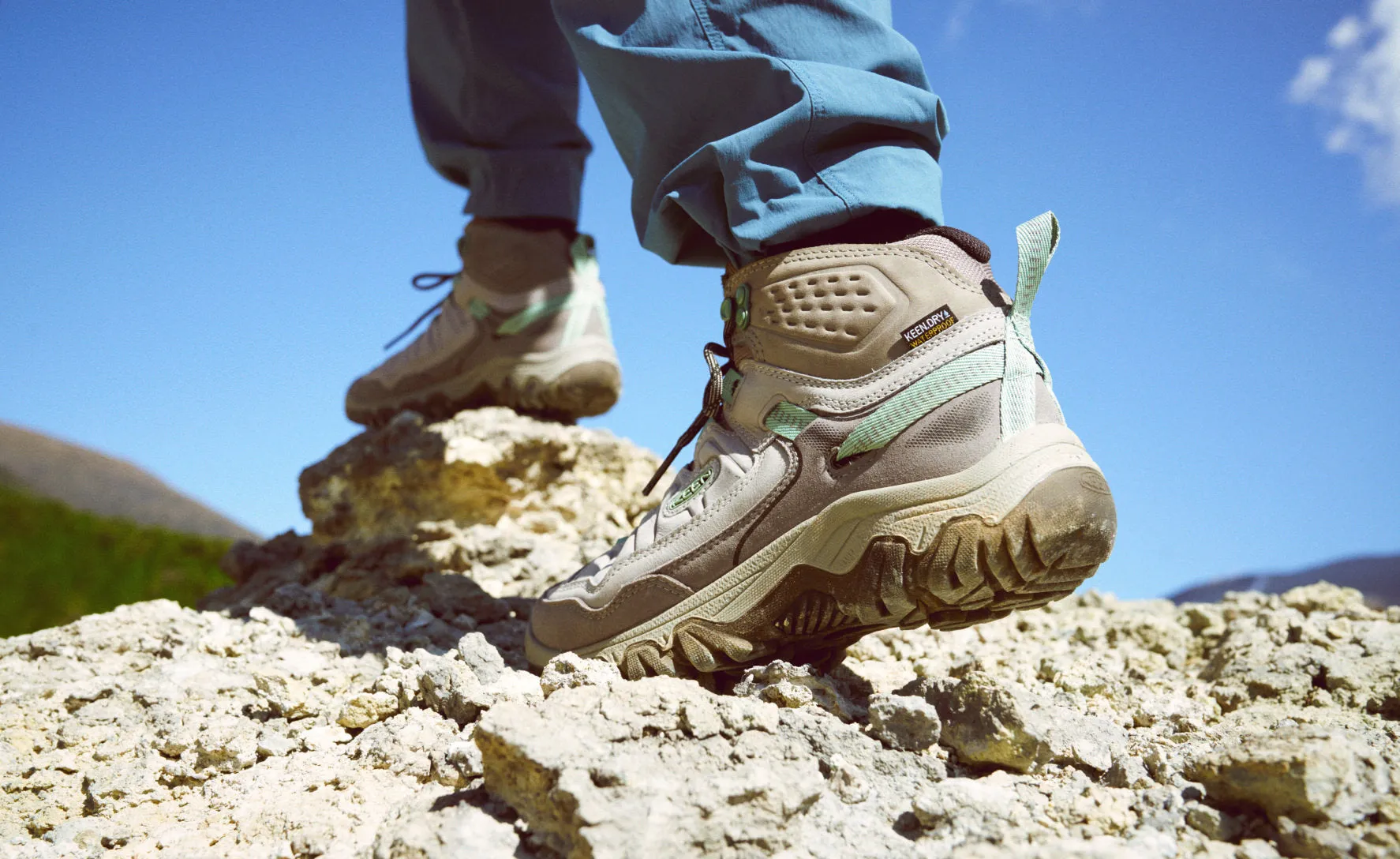 Women's Targhee IV Waterproof Hiking Boot  |  Alloy/Granite Green KEEN