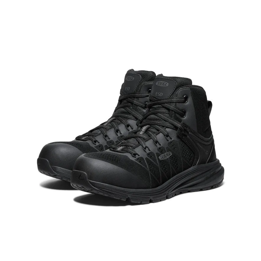Women's Vista Energy Mid ESD (Carbon Toe)  |  Black/Black KEEN