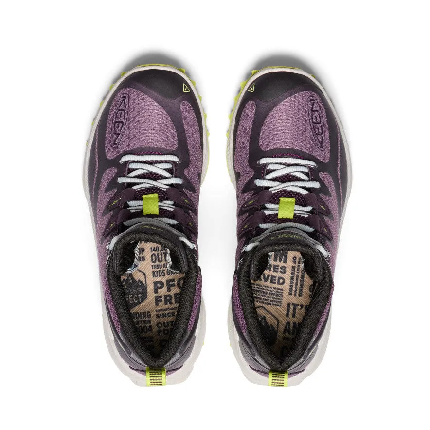 Women's Zionic Waterproof Hiking Boot  |  Black Plum/Daiquiri Green KEEN