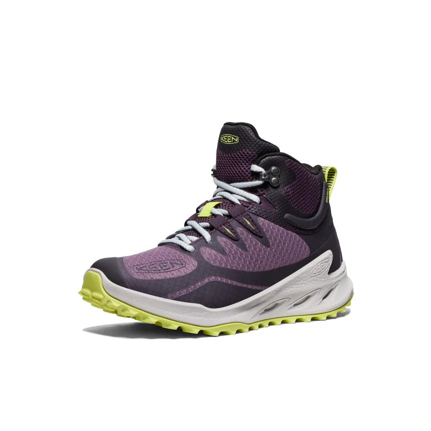 Women's Zionic Waterproof Hiking Boot  |  Black Plum/Daiquiri Green KEEN